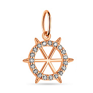 Фото Подвес из красного золота с фианитами (арт. 421001)