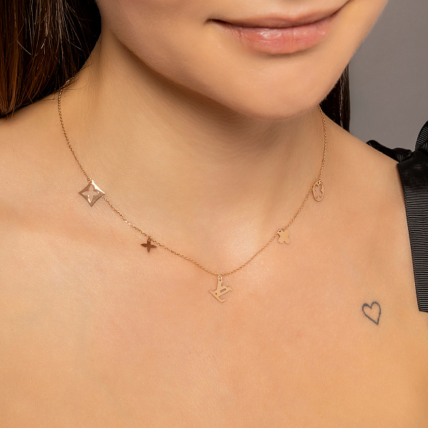 Кольє з червоного золота (арт. 352339) – зображення 4