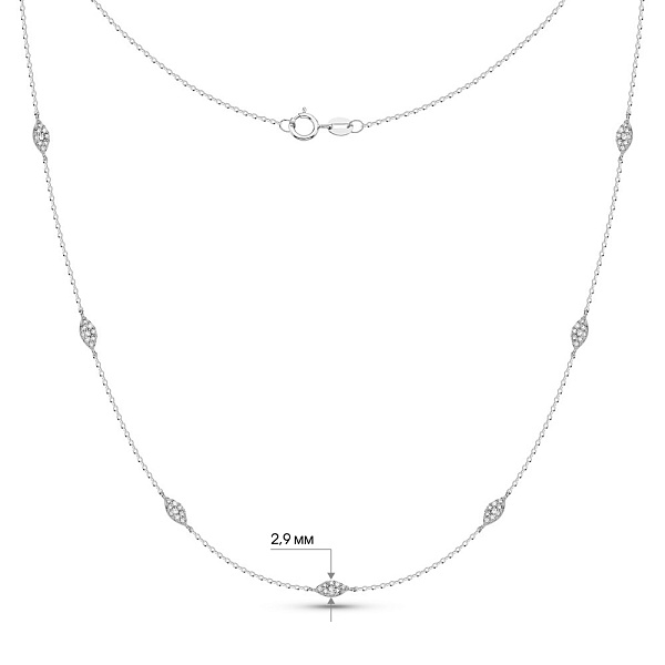 Золотое колье с бриллиантами (арт. Ц341657030б) – изображение 3