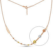 Колье из комбинированного золота (арт. 352508кб)