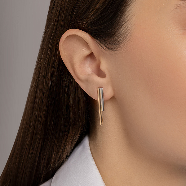 Золоті сережки без каменів (арт. 110560) – зображення 2