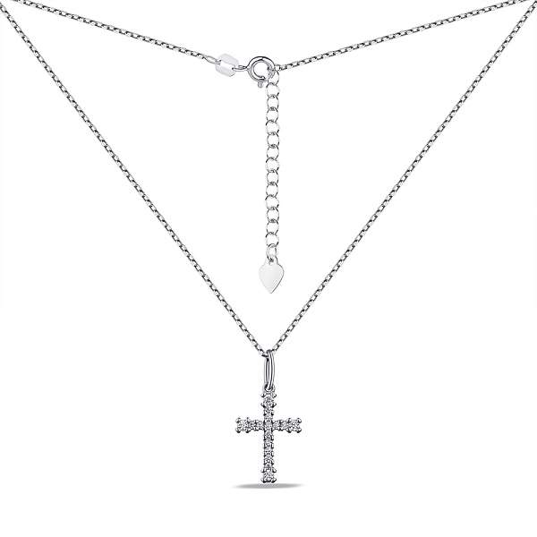 Серебряное колье с крестиком (арт. 7507/2058) – изображение 2