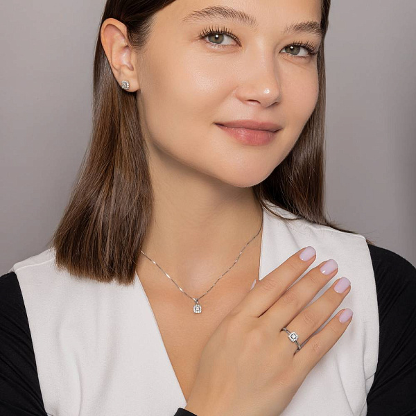 Золотой кулон с бриллиантами (арт. 3190372202) – изображение 5