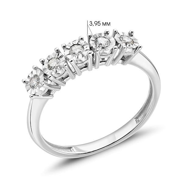 Золота каблучка з діамантами (арт. К011268020б) – зображення 3