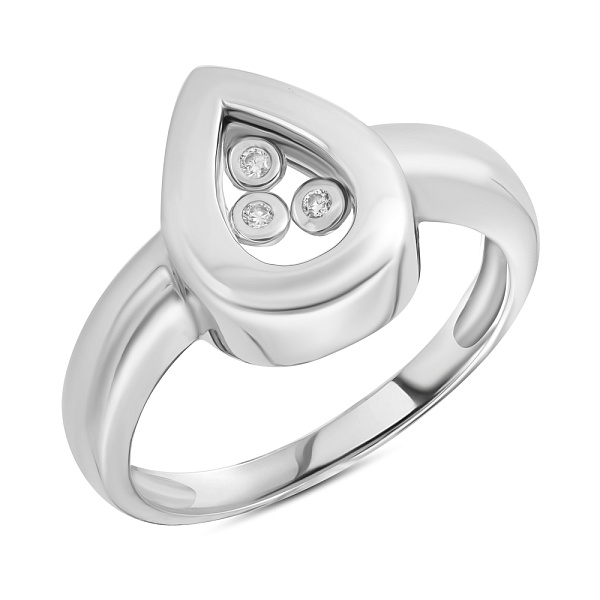 Каблучка з білого золота з фіанітами (арт. 150854б) – зображення 1