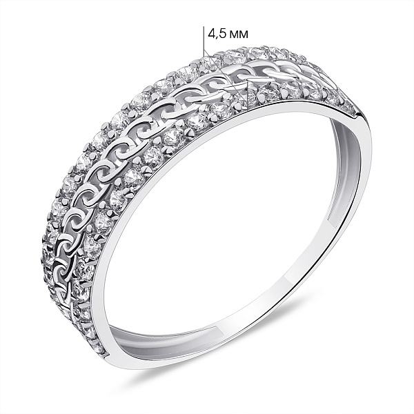 Кольцо из серебра с фианитами (арт. 7501/6474) – изображение 2