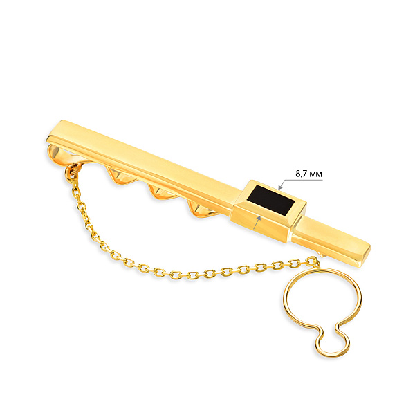 Золотой зажим для галстука с эмалью (арт. 200049жеч) – изображение 2