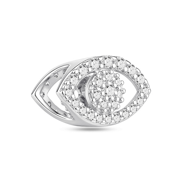 Серебряный шарм глаз с фианитами (арт. 7503/736П) – изображение 1