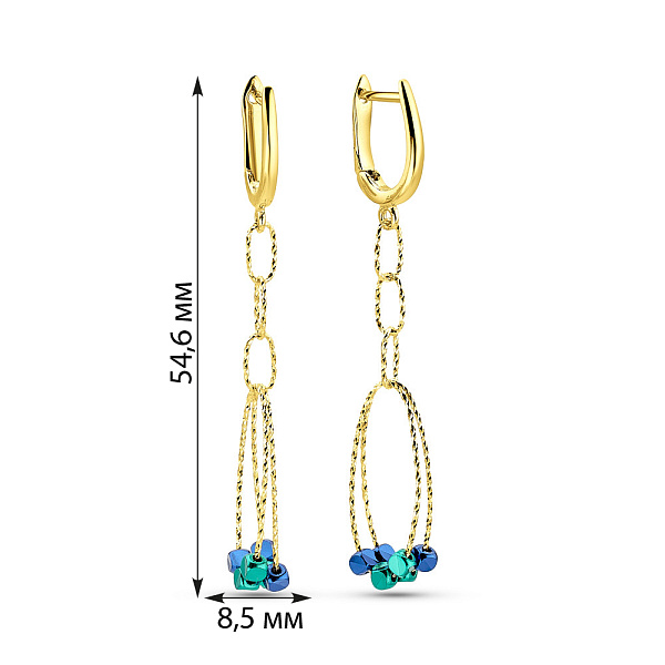 Серьги из желтого золота Francelli (арт. 1091239жбрзс) – изображение 2