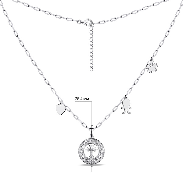 Кольє зі срібла з фіанітами (арт. 7507/1830) – зображення 3