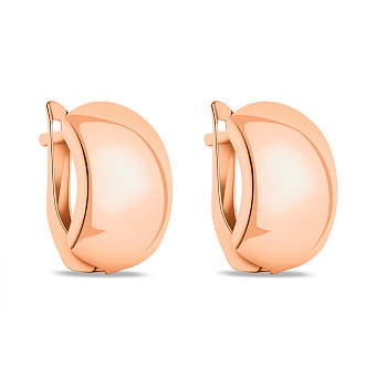 Фото Серьги из красного золота без камней (арт. 120800)