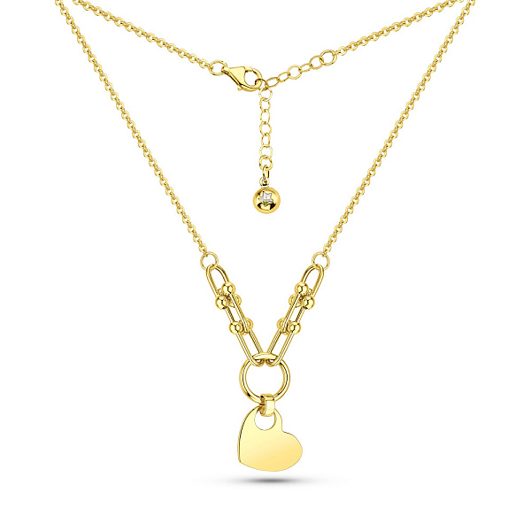 Золотое колье Сердечко (арт. 352676ж) – изображение 2