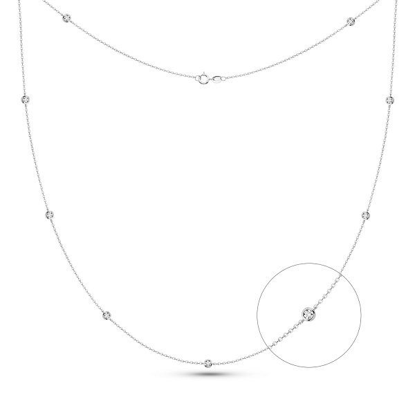 Колье из белого золота с бриллиантами (арт. Ц341658040б) – изображение 1
