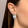 Серебряные серьги Листик с фианитами (арт. 7518/6931) – изображение 2