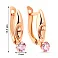 Детские золотые серьги с розовыми фианитами (арт. 107711р) – изображение 4