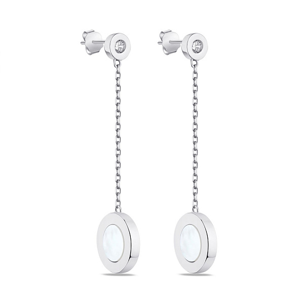 Серьги из серебра с перламутром (арт. 7518/5519п) – изображение 1