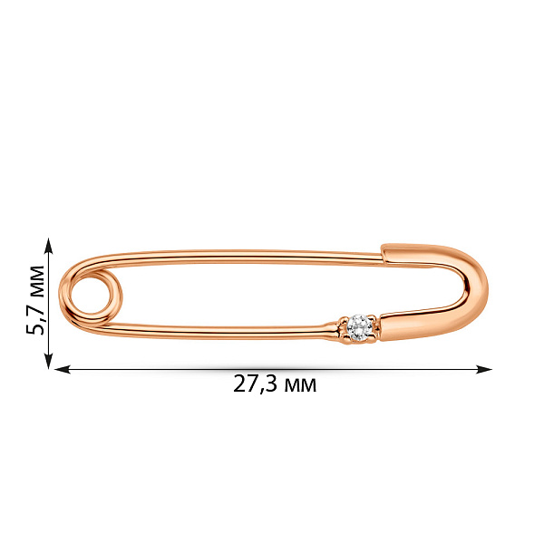 Булавка из красного золота (арт. 6106669101) – изображение 3