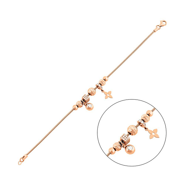 Золотой браслет с подвесками (арт. 326663П2) – изображение 1