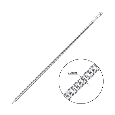 Цепочный браслет из серебра плетения Ромб  (арт. 0313105)