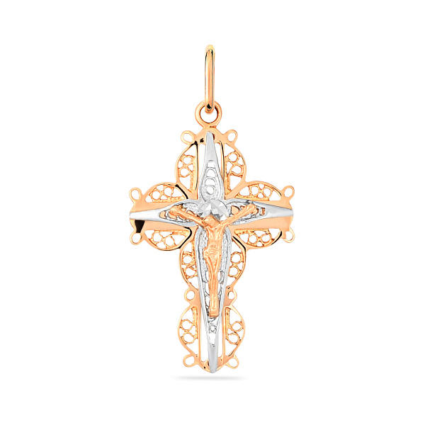 Золотой крестик с распятием  (арт. 500421) – изображение 1