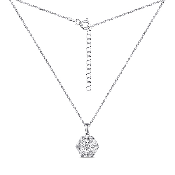 Серебряное колье с фианитами (арт. 7507/1714) – изображение 2