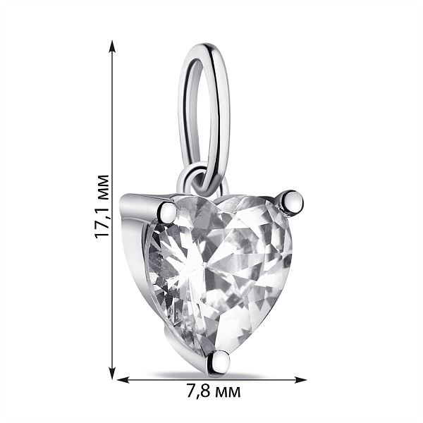 Серебряный подвес Сердце (арт. 7503/617пп) – изображение 2