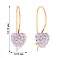 Дитячі золоті сережки «Серденька» з рожевими фіанітами (арт. 110443р) – зображення 4