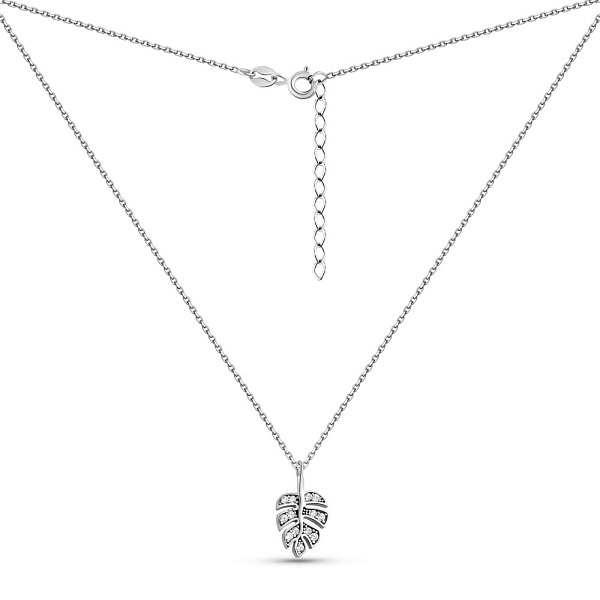 Колье из белого золота с фианитами (арт. 352593б) – изображение 2