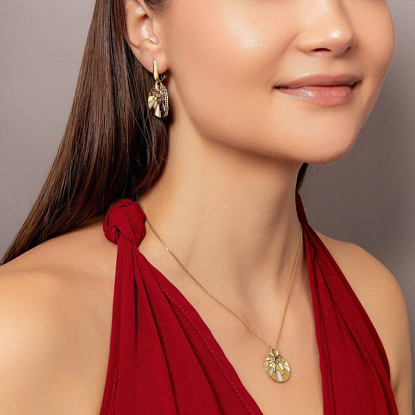 Золоте кольє Francelli з перламутром (арт. 352900жп) – зображення 5