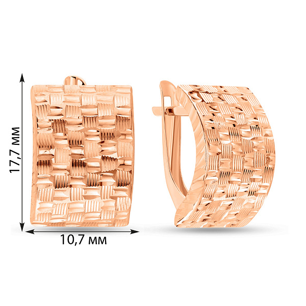 Сережки з червоного золота (арт. 121407) – зображення 4