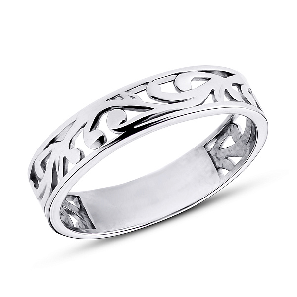 Кольцо серебряное без вставок (арт. 7501/1047р) – изображение 1