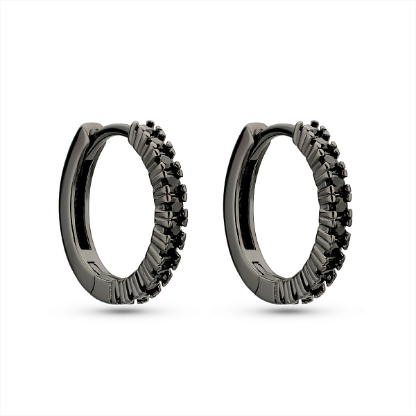 Серебряные серьги с фианитами (арт. 7502/9913/15чч) – изображение 1