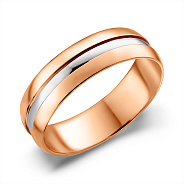 Обручальное кольцо из комбинированного золота (арт. 239188)