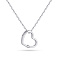 Серебряное колье "Сердце" с фианитом (арт. 7507/1341) – изображение 1