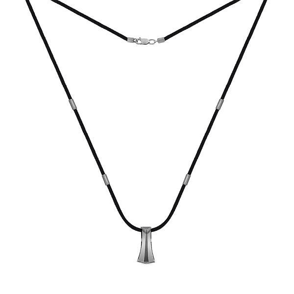 Шовковий шнурок зі срібними вставками (арт. 7307/2358ч) – зображення 2