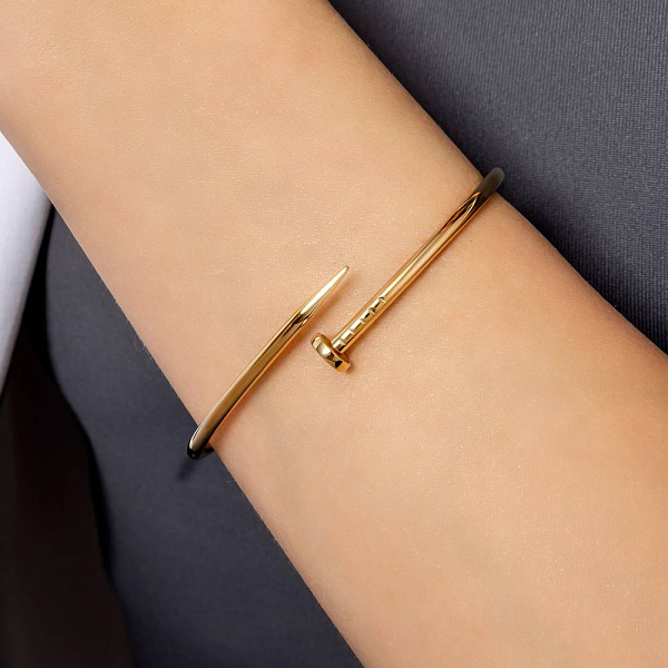 Жесткий браслет Гвоздь из золота (арт. 340020ж) – изображение 2