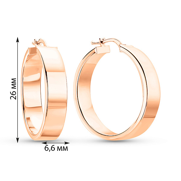 Золотые серьги без камней (арт. 1091574/25) – изображение 2