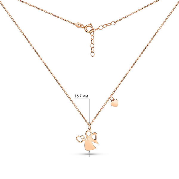 Колье Ангел из красного золота (арт. 352543) – изображение 3