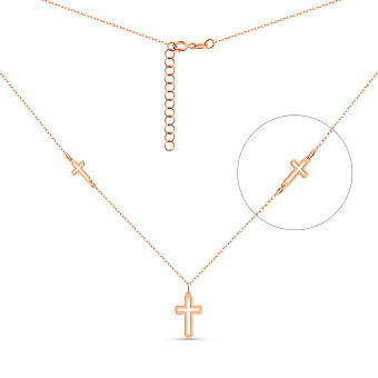 Фото Колье из красного золота без камней (арт. 352808)