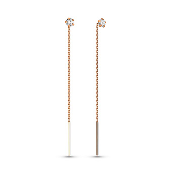 Фото Золотые серьги-протяжки (арт. 110699)