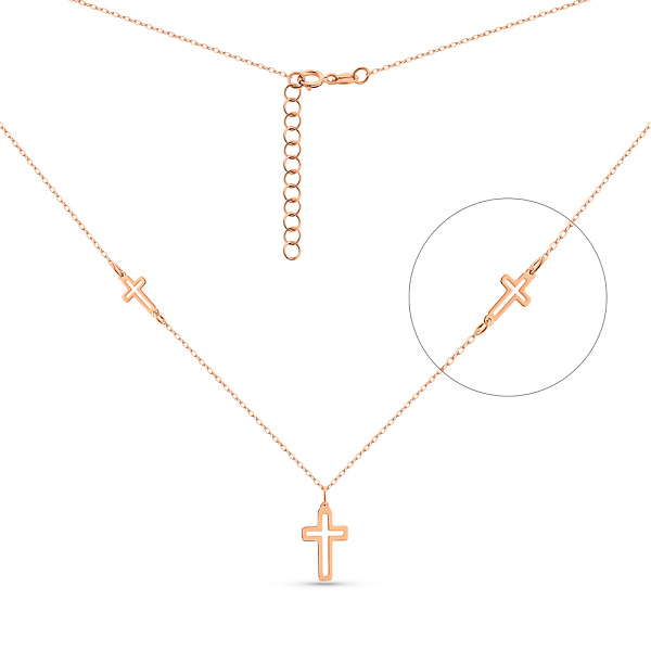 Кольє з червоного золота без каміння (арт. 352808) – зображення 1