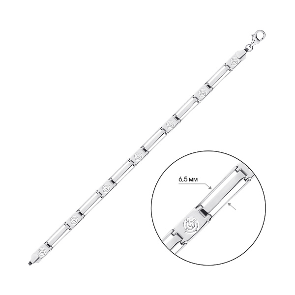 Браслет из серебра без камней (арт. 7509/4170) – изображение 2