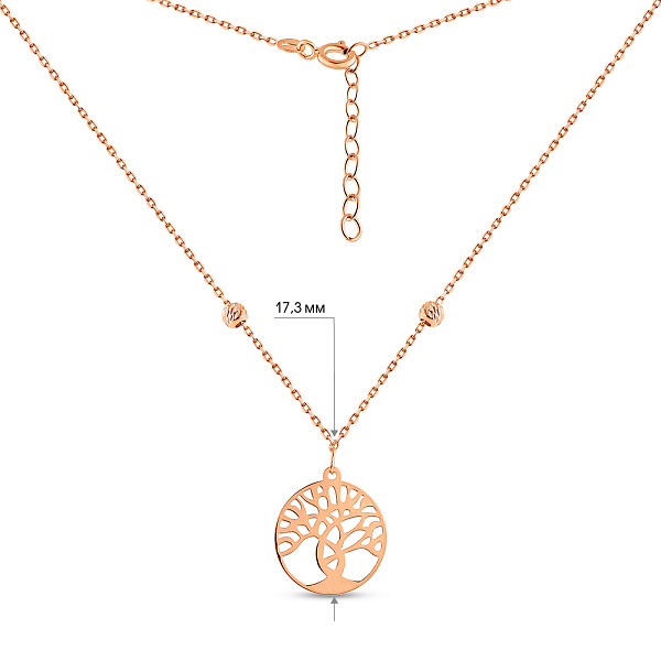 Колье из красного золота Дерево жизни (арт. 352510) – изображение 6