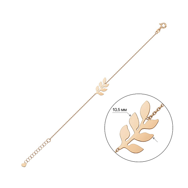 Золотой браслет Веточка (арт. 326524) – изображение 3