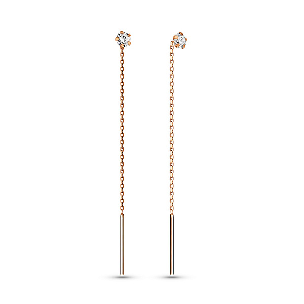 Золотые серьги-протяжки (арт. 110699) – изображение 1