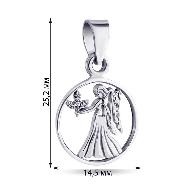 Подвес из серебра "Дева" (арт. 7903/3858дв) – изображение 2