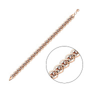 Золотий браслет з родіюванням (арт. 321801р)