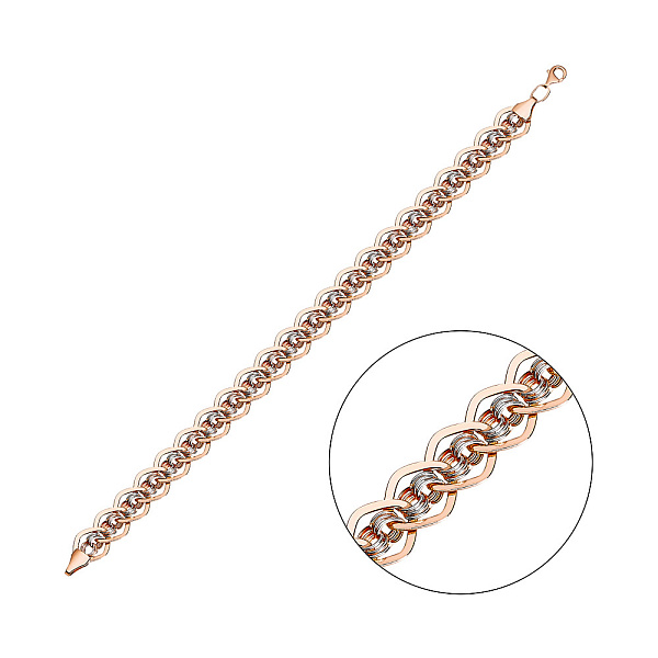 Золотий браслет з родіюванням (арт. 321801р) – зображення 1