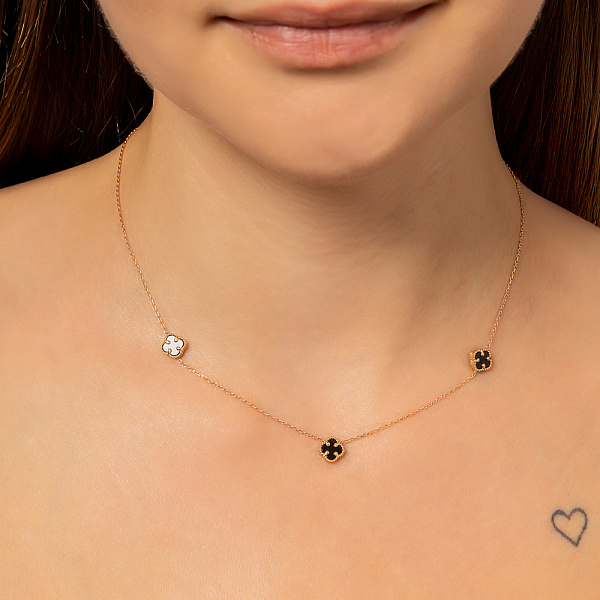 Колье из красного золота с ониксом (арт. 352734/7о) – изображение 3