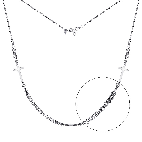 Серебряное колье без камней (арт. 7507/900) – изображение 1